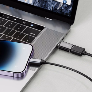 Tech-Protect UltraBoost Lightning (spraudnis) / USB-A (ligzda) OTG adapteris - melns