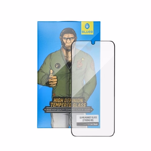 5D Mr. Monkey Glass - Apple iPhone X/XS/11 Pro melns (Spēcīgs HD)