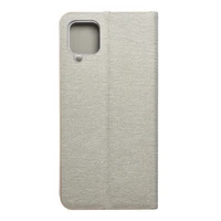 LUNA Book Gold viedtālruņa apvalks SAMSUNG A12 / M12 sudrabains