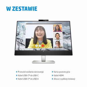 HP E-Series E27m G4 QHD USB-C konferences monitors