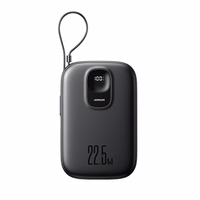 Portatīvais lādētājs Joyroom JR-PBF17 22.5W 10000mAh ar iebūvētu USB-C kabeli + 0.25cm USB-C kabelis - melna