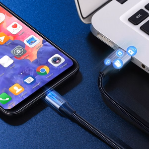 Ugreen US288 60125 USB-A / USB-C QC 3.0 3A 0.5m kabelis - pelēks