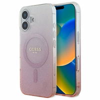Guess IML Mirdzošs gradients Magnētiskais viedtālruņa apvalks iPhone 16 Plus - rozā