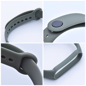 Silikona siksna XIAOMI Mi Band 5 / 6 / 7 zaļa (08)