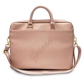 Guess Saffiano Script 16" Portatīvā soma rozā