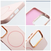 FRAME MAG COVER magnētiskais viedtālruņa apvalks, saderīgs ar MagSafe, paredzēts SAMSUNG A56, pūderrozā krāsā