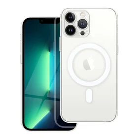CLEAR MAG COVER magnētiskais viedtālruņa apvalks ar kameras aizsardzību, saderīgs ar MagSafe, paredzēts IPHONE 13 Pro Max, caurspīdīgs