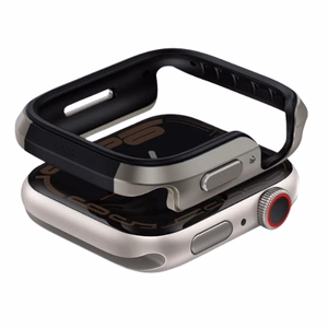 Uniq apvalks Valencia Apple Watch Series 46mm sudraba/titāna sudraba