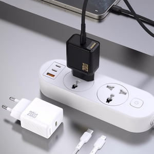 Dudao A26LEU PD 20W GaN USB-C Wall Lādētājs with USB-C to Lightning Kabelis - Melns