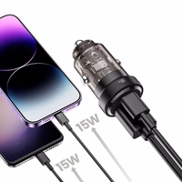 Tech-Protect CC30W automašīnas lādētājs USB-C PD 30W / USB-A QC 3.0 - melns