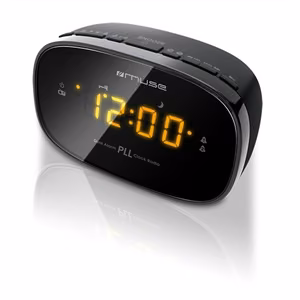 Muse M-150 CR – PLL radio pulkstenis ar modinātāju, melns