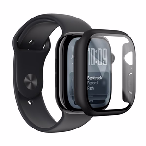 AmazingThing Radix Glass Screen Protector with Case for Apple Watch Series 11 46mm - Black