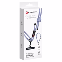 FORCELL F-DESIGN S10X165 šķērsvirziena telefona siksniņa ar regulējamu garumu (maks. 82,5cm cilpā) pelēka violeta