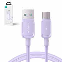 Joyroom Multi-Color Series A14 USB-A / USB-C 3A 1.2 m kabelis - violets