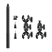 PULUZ stiprinājums motociklam/velosipēdam ar vienu skavu un pašportreta nūju 150 cm