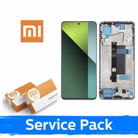 LCD displejs saderīgs ar Xiaomi Redmi Note 13 Pro 5G / Poco X6 5G ar rāmi / Aurora Purple (Coral Purple) / (Service Pack)