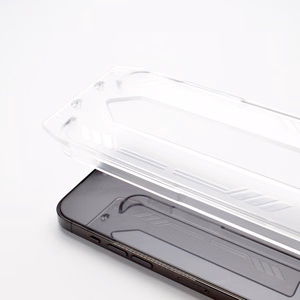 9H закалённое стекло с монтажной рамкой для iPhone 15 Plus Wozinsky Premium Glass - чёрное