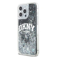 DKNY Liquid Glitter Big Logo viedtālruņa apvalks iPhone 13 Pro Max - melns