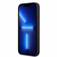 Guess GUHMP13XSPLK iPhone 13 Pro Max 6.7" melns/melns cietais apvalks Silikona logotips Magnētiskais