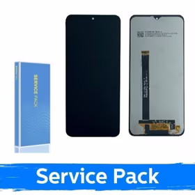 LCD Displejs Saderīgs ar Samsung G736 Xcover 6 Pro Melns (Service Pack / Aftermarket)(NF version)