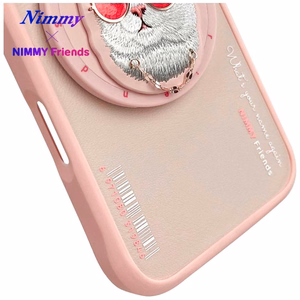 Nimmy Glasses Cool Cat MagSafe viedtālruņa apvalks iPhone 16 - rozā