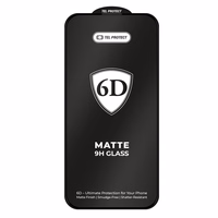 Tel Protect Full Glue 6D Matt rūdīts stikls priekš Xiaomi 17/17 Pro Black
