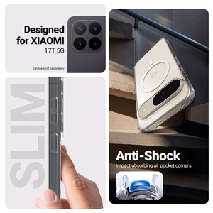 Crong Hybrid Clear Magnetic MagSafe vāciņš ierīcei Xiaomi 17T, caurspīdīgs