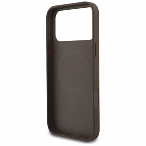 Guess 4G Ring Classic Logo MagSafe Case for iPhone 17 Pro Max - Brown