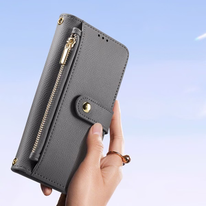 Ādas viedtālruņa apvalks Dux Ducis Lawa iPhone 15 - pelēks