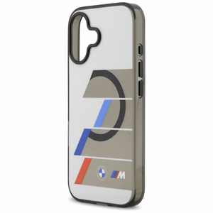 BMW M IML Metāla pogas Tricolor Lines MagSafe futrālis iPhone 17 - Pelēks