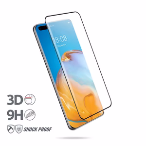 Crong 3D Armour Glass 9H rūdīta stikla aizsargs visam Huawei P40 Pro ekrānam ar uzstādīšanas rāmi
