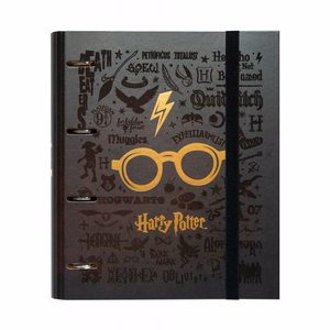 Harry Potter A4 mape ar 4 gredzeniem un elastīgo aizdari