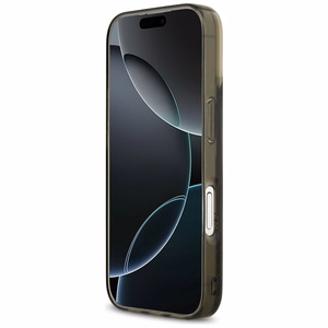 Karl Lagerfeld Šķidrs mirdzošs Choupette logotips Magnētiskais viedtālruņa apvalks iPhone 17 - melns
