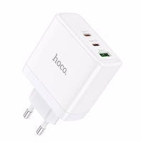 Lādētājs Hoco 2 x USB-C + USB-A GaN QC PD 65W N30 balts