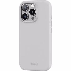 Benks magnētiskais Vita Pro silikona viedtālruņa apvalks Iphone 16 Pro Max, pelēks