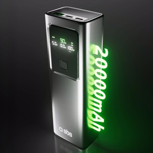 Внешний аккумулятор SBS 20000mAh PD 100W с ЖК-дисплеем - серый