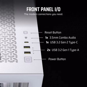 Corsair Midi Tower 3500X LXR LINK TG balts