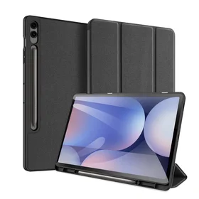 Dux Ducis Domo PU Ādas apvalks ar statīvu Samsung Tab S10+ / S9+ / S9 FE+ - melns