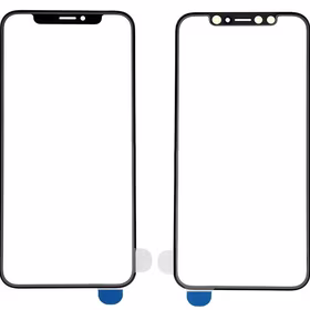 LCD ekrāna stikls Apple iPhone X/XS ar OCA melns V2 ORG