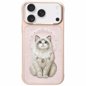 Rozā NIMMY LAIMĪGS MODES KAĶIS vāciņš modelim IPHONE 18 Pro Max/17 Pro Max, saderīgs ar MagSafe