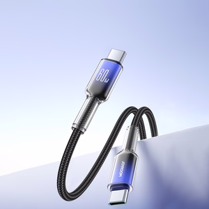 Joyroom S-A42 Crystal-Clear Series 60W USB-C - USB-C cable 1.2m - black