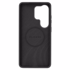 Liavec Silky maciņš ar metāla kameras rāmi priekš Samsung Galaxy S26 Ultra melns