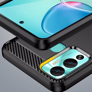 Viedtālruņa oglekļa apvalks Infinix Hot 12 Play NFC / Hot 12 Play (m) - melns