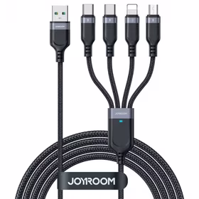 USB kabelis Joyroom "4in1 / S-1T4018A18" melns 120cm
