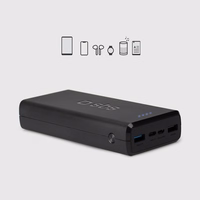 Portatīvais lādētājs Puro Fast 20000 mAh 2x USB-A + 1x USB-C - melna