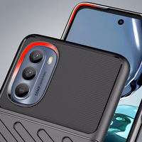 Thunder Case paredzēts Motorola Moto G62 5G silikona aizsargapvalks melns