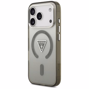 GUESS viedtālruņa apvalks IPHONE 17 Pro ar MagSafe saderīgs (IML gradienta ar trijstūra logotipu) - khaki