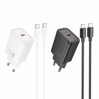Lādētājs Hoco USB-C QC PD 20W + kabelis USB-C uz Lightning N60 melns