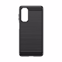 Elastīgs oglekļa raksta viedtālruņa apvalks Samsung Galaxy M54 Carbon Case - melns