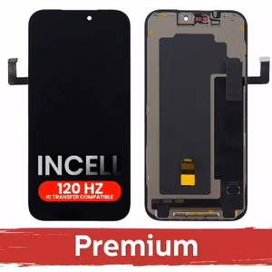 LCD displejs saderīgs ar iPhone 17 Pro melns (120Hz / INCELL / Premium) noņemams IC
